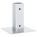 vidaXL 4 db horganyzott acélból oszlopalapok négyzet alakúak 46x46 mm