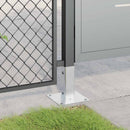 vidaXL 4 db horganyzott acélból oszlopalapok négyzet alakúak 46x46 mm