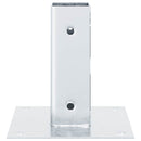 vidaXL 4 db horganyzott acélból oszlopalapok négyzet alakúak 46x46 mm