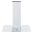 vidaXL 4 db horganyzott acélból oszlopalapok négyzet alakúak 46x46 mm