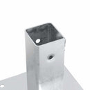 vidaXL 4 db horganyzott acélból oszlopalapok négyzet alakúak 46x46 mm