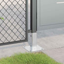 vidaXL 12 db horganyzott acélból oszlopalapok négyzet alakúak 46x46 mm