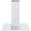 vidaXL 12 db horganyzott acélból oszlopalapok négyzet alakúak 46x46 mm