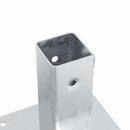 vidaXL 12 db horganyzott acélból oszlopalapok négyzet alakúak 46x46 mm