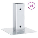vidaXL 4 db horganyzott acélból oszlopalapok négyzet alakúak 51x51 mm