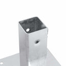 vidaXL 4 db horganyzott acélból oszlopalapok négyzet alakúak 51x51 mm