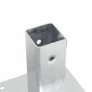 vidaXL 12 db horganyzott acélból oszlopalapok négyzet alakúak 51x51 mm
