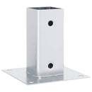 vidaXL 4 db horganyzott acélból oszlopalapok négyzet alakúak 61x61 mm