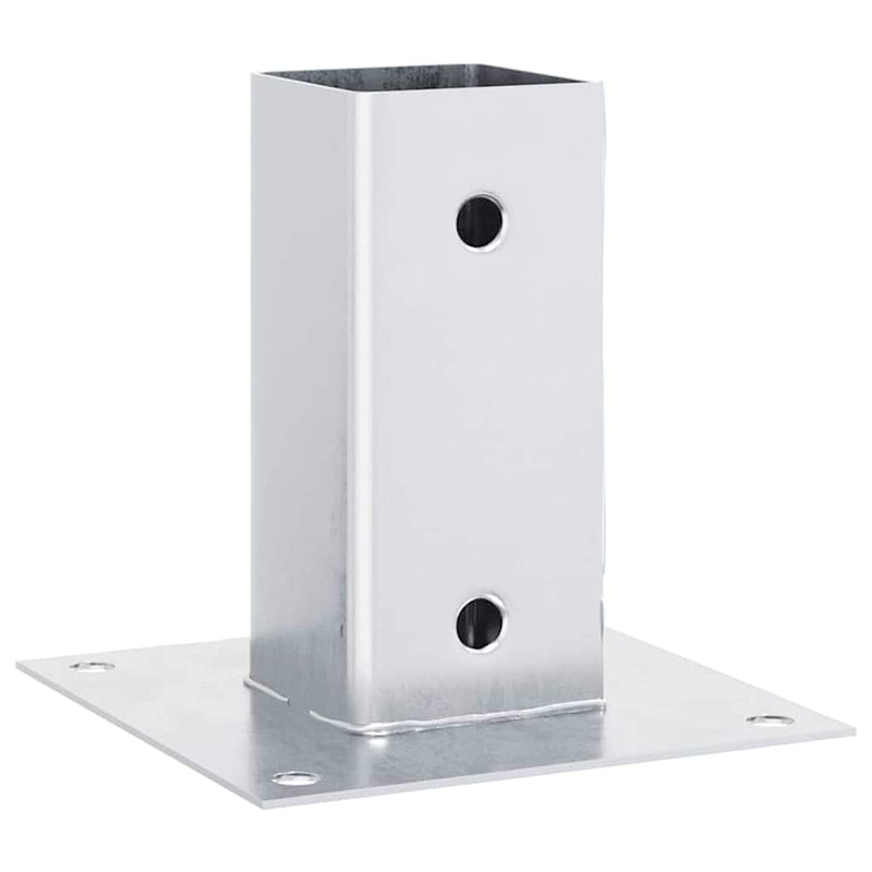 vidaXL 4 db horganyzott acélból oszlopalapok négyzet alakúak 61x61 mm