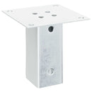 vidaXL 4 db horganyzott acélból oszlopalapok négyzet alakúak 61x61 mm