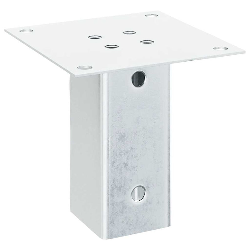 vidaXL 4 db horganyzott acélból oszlopalapok négyzet alakúak 61x61 mm