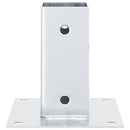 vidaXL 4 db horganyzott acélból oszlopalapok négyzet alakúak 61x61 mm