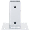 vidaXL 4 db horganyzott acélból oszlopalapok négyzet alakúak 61x61 mm