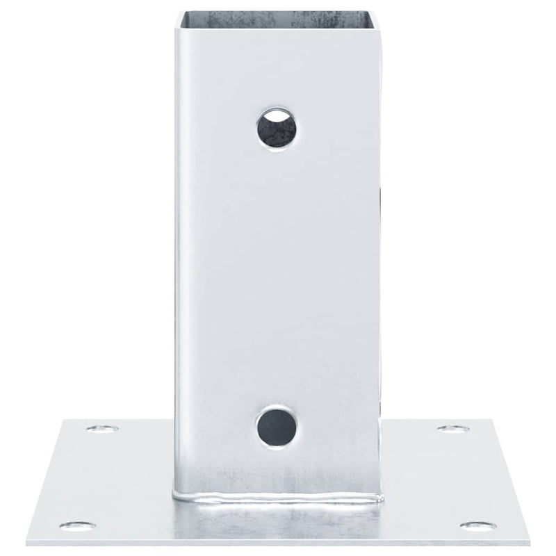 vidaXL 4 db horganyzott acélból oszlopalapok négyzet alakúak 61x61 mm