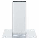 vidaXL 4 db horganyzott acélból oszlopalapok négyzet alakúak 61x61 mm