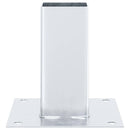 vidaXL 4 db horganyzott acélból oszlopalapok négyzet alakúak 61x61 mm