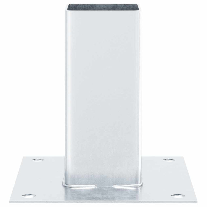 vidaXL 4 db horganyzott acélból oszlopalapok négyzet alakúak 61x61 mm