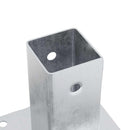 vidaXL 4 db horganyzott acélból oszlopalapok négyzet alakúak 61x61 mm