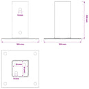 vidaXL 4 db horganyzott acélból oszlopalapok négyzet alakúak 61x61 mm