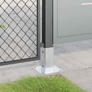 vidaXL 12 db horganyzott acélból oszlopalapok négyzet alakúak 61x61 mm