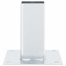 vidaXL 12 db horganyzott acélból oszlopalapok négyzet alakúak 61x61 mm
