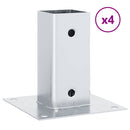 vidaXL 4 db horganyzott acélból oszlopalapok négyzet alakúak 71x71 mm