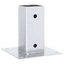 vidaXL 4 db horganyzott acélból oszlopalapok négyzet alakúak 71x71 mm