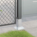 vidaXL 4 db horganyzott acélból oszlopalapok négyzet alakúak 71x71 mm