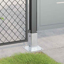 vidaXL 12 db horganyzott acélból oszlopalapok négyzet alakúak 71x71 mm