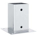vidaXL 4 db horganyzott acélból oszlopalapok négyzet alakúak 81x81 mm