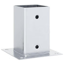 vidaXL 12 db horganyzott acélból oszlopalapok négyzet alakúak 91x91 mm