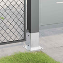 vidaXL 12 db horganyzott acélból oszlopalapok négyzet alakúak 91x91 mm