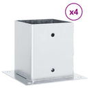 vidaXL 4 db horganyzott acélból oszlopalapok négyzet alakúak 101x101mm