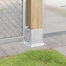vidaXL 4 db horganyzott acélból oszlopalapok négyzet alakúak 101x101mm