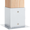 vidaXL 4 db horganyzott acélból oszlopalapok négyzet alakúak 101x101mm
