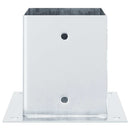 vidaXL 4 db horganyzott acélból oszlopalapok négyzet alakúak 101x101mm