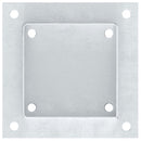 vidaXL 4 db horganyzott acélból oszlopalapok négyzet alakúak 101x101mm