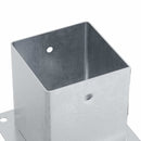 vidaXL 4 db horganyzott acélból oszlopalapok négyzet alakúak 101x101mm