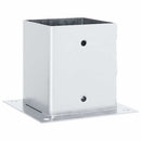 vidaXL 4 db horganyzott acélból oszlopalapok négyzet alakúak 121x121mm