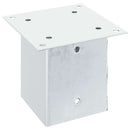 vidaXL 4 db horganyzott acélból oszlopalapok négyzet alakúak 121x121mm