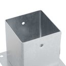 vidaXL 4 db horganyzott acélból oszlopalapok négyzet alakúak 121x121mm