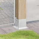 vidaXL 4 db horganyzott acélból oszlopalapok négyzet alakúak 141x141mm