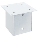 vidaXL 4 db horganyzott acélból oszlopalapok négyzet alakúak 141x141mm