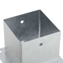 vidaXL 4 db horganyzott acélból oszlopalapok négyzet alakúak 141x141mm