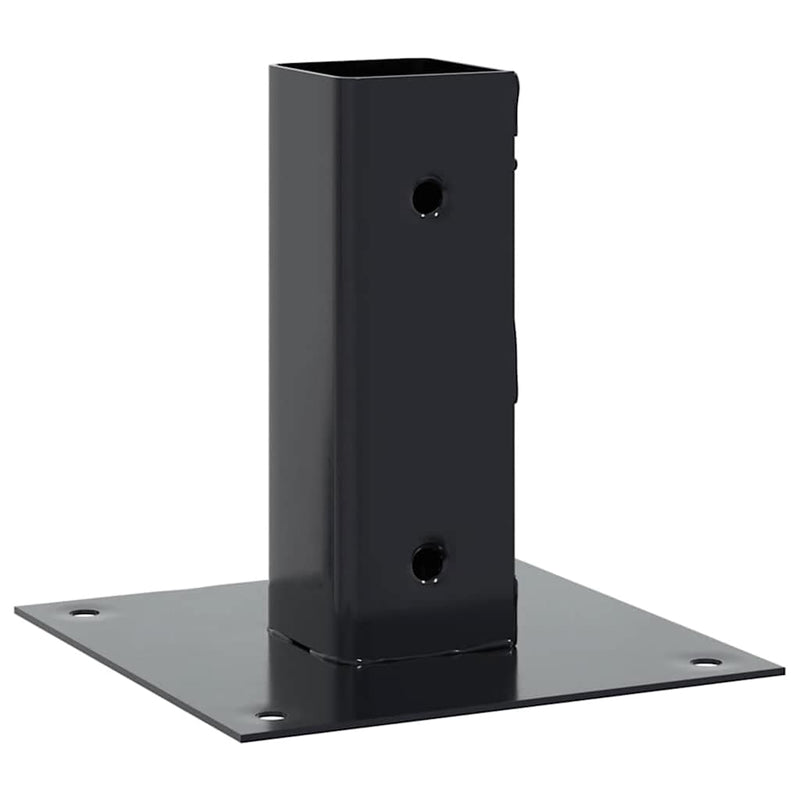 vidaXL 4 db antracit porszórt acél oszlopalapok négyzet alakú 46x46 mm