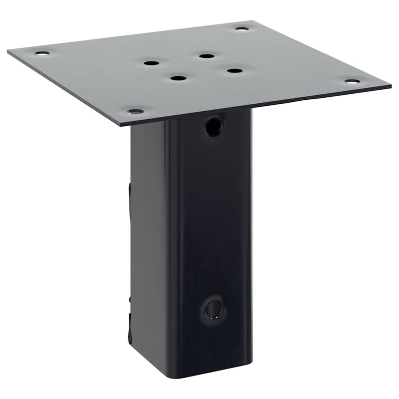 vidaXL 4 db antracit porszórt acél oszlopalapok négyzet alakú 46x46 mm