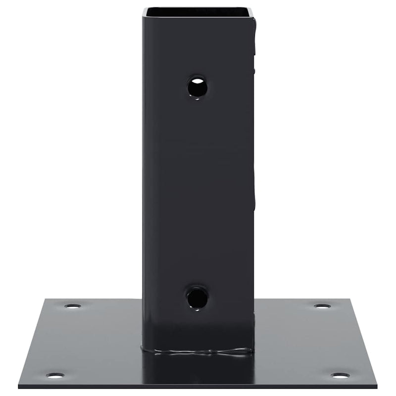 vidaXL 4 db antracit porszórt acél oszlopalapok négyzet alakú 46x46 mm