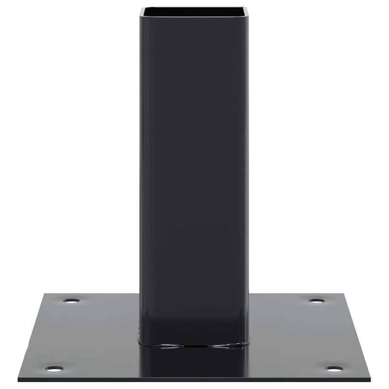 vidaXL 4 db antracit porszórt acél oszlopalapok négyzet alakú 46x46 mm