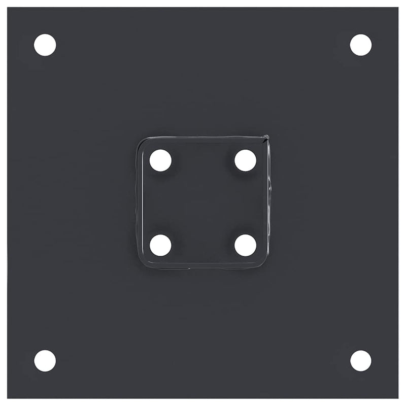 vidaXL 4 db antracit porszórt acél oszlopalapok négyzet alakú 46x46 mm