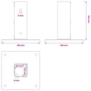 vidaXL 4 db antracit porszórt acél oszlopalapok négyzet alakú 46x46 mm